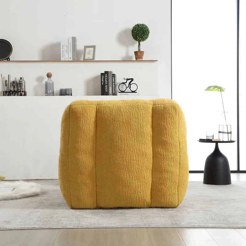 Oaks Aura Fluffy Bean Bag Chair, Super Soft Lazy Sofa Chair With Memory Foam And Ottoman, Indoor Modern Bean Bag Chair