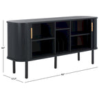 SAFAVIEH Home Tealla 2 Tambour Door Sideboard/Media Stand. - 63Wx18Dx32H