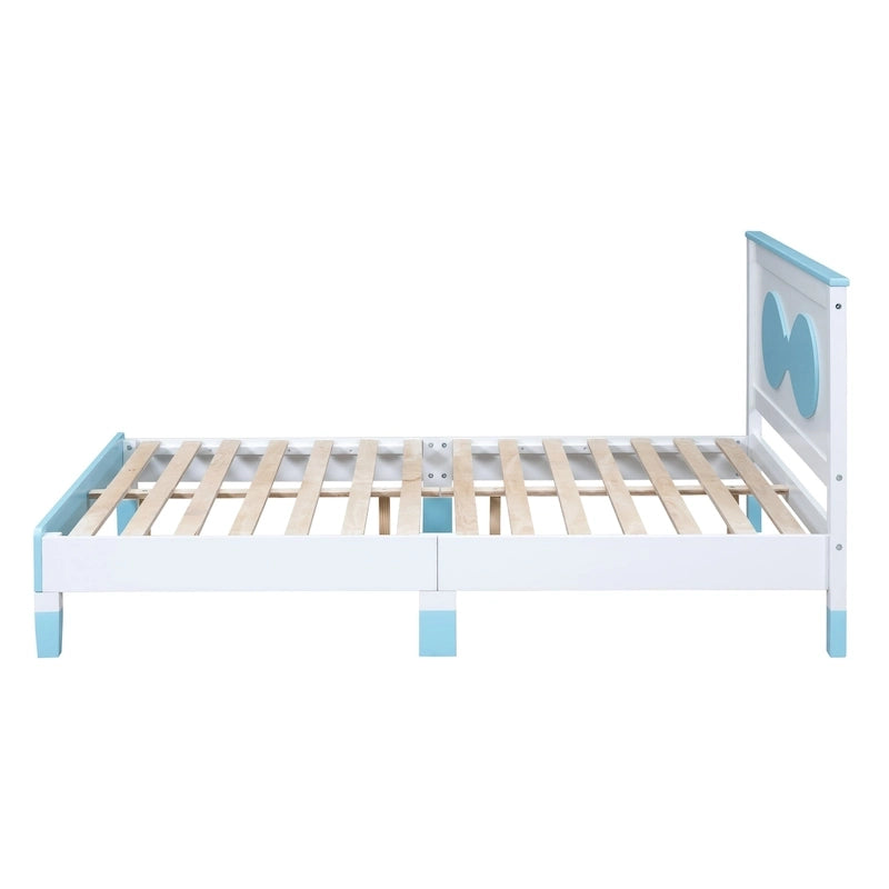 Full Size Wooden Bow Bed